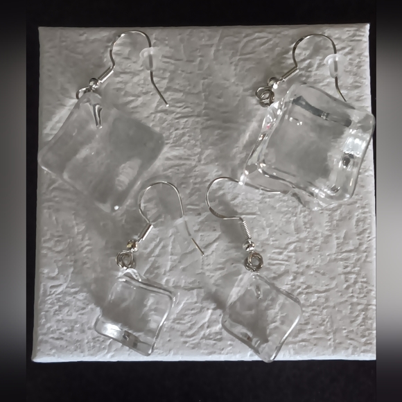 925 ICE CUBE EARRING BUNDLE - 2 Sizes - Picture 2 of 3